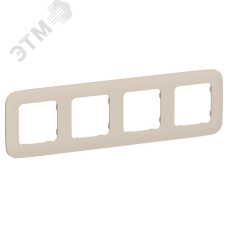 FLITE ARTISTIC Рамка 4-местная РУ-4-А-ФлЛ льняной IEK