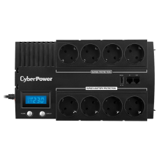 Источник бесперебойного питания/ UPS Line-Interactive CyberPower BR1000ELCD 1000VA/600W USB/RJ11/45/charger A/С (4+4 EURO)