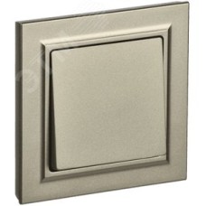 BRITE Выключатель одноклавишный 10А в сборе ВСР10-1-0-БрШ шампань IEK