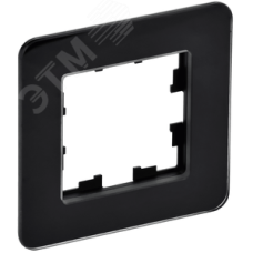 BRITE Рамка 1 пост РУ-1-2-Бр стекло черный RE IEK