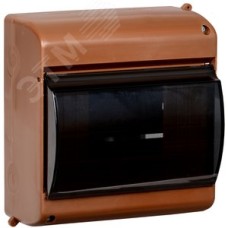 Бокс с прозрачной крышкой КМПн 2/6 для 6-х автоматических выключателей (Дуб)