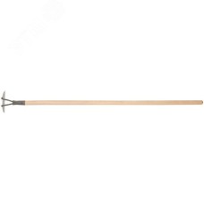 Мотыга прямая 150х80 мм, нержавеющая сталь, с деревянным черенком