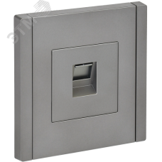 FORTE&PIANO Розетка компьютерная RJ45 кат.6 FP531 сталь IEK