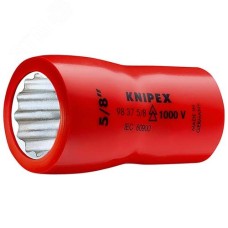 Головка торцевая VDE 1000V DR 3/8 BiHEX двойной шестигранник дюймовая 1/2 диэлектрическая