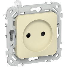 FLITE Розетка без заземления с защитными шторками безвинтовое крепление 10А РСш01-1-ФлН навахо IEK