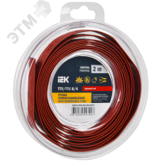 Трубка термоусадочная ТТУ нг-LS 8/4 красная (2м/упак) IEK