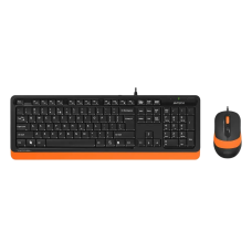 Клавиатура + мышь A4Tech Fstyler F1010 клав:черный/оранжевый мышь:черный/оранжевый USB Multimedia (F