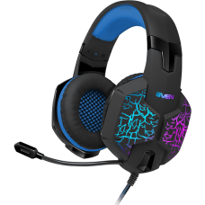 Игровые стереонаушники с микрофоном SVEN AP-U980MV, черный-синий (USB, LED, 7.1)