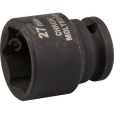 Головка торцевая ''INDUSTRIE QUALITAT'' ударная (1/2''), FLANK, Cr-Mo, фосфатированная, 27 мм