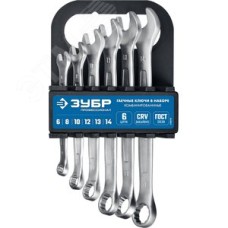 Набор комбинированных гаечных ключей 6 шт, 6 - 14 мм