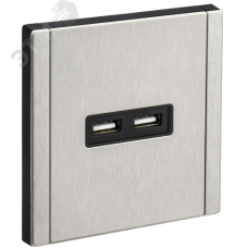FORTE&PIANO Розетка USB A+A 3,1А FP749M металл никель IEK