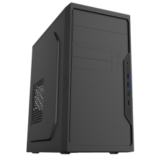 Корпус с блоком питания 450Вт./ Foxline FL-733R-FZ450R-U32C-PH mATX case, black, w/PSU 450W 12cm, w/2xUSB2.0, w/2xUSB3.0, w/1xType-C (USB2.0), w/2xcombo audio, w/pwr cord, w/o FAN