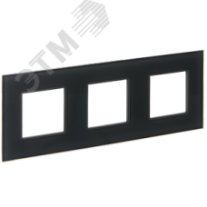 SKANDY Рамка 3-местная SK-F23G стекло графит IEK