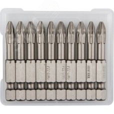 Торсионные кованые биты X-Drive PZ2 50 мм 10 шт