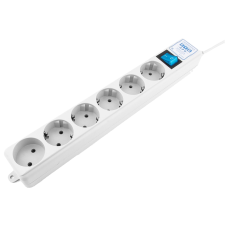 Фильтр-удлинитель Power Cube PRO, 3,0 м, LC контур, 16А/3,5кВт/ Surge protector Power Cube  Pro 3,0 m, LC circuit, 6 outlets (white) 16A / 3,5kVt