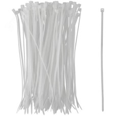 Хомуты нейлоновые для проводов, белые 100 шт.,  2,5х150 мм
