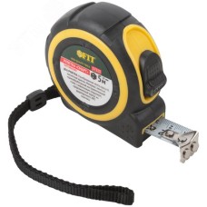 Рулетка ""Смарт"", калибр.лента, нейлон.покр., магн.крючок, прорезиненный корпус  5 м х 19 мм