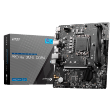 Материнская плата/ MB MSI INTEL H610 s1700, 2xDDR5(96GB), D-SUB/HDMI 1.4, 1xPCIe 4.0x16, 1xPCIe 3.0, 1xLAN, 4xSATA 6Gb/s, 1xM.2, 2xUSB 3.2, 4xUSB 2.0, 1xPS/2, mATX