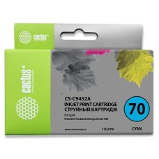 -/ Картридж струйный Cactus CS-C9452A №70 голубой (130мл) для HP DJ Z3100