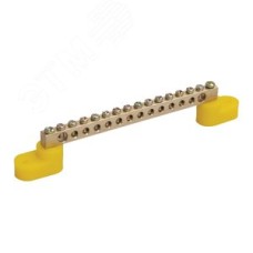 Шина PE земля на двух угловых изоляторах ШНИ-8х12-8-У2-Ж