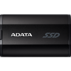 Твердотельный накопитель/ ADATA External SSD SD810, 500GB, Type-C, USB 3.2 Gen2х2, up to R/W 2000/2000 MB/s, 72.7x44x12.2mm, Black (5 лет)