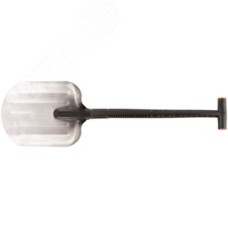 Лопата автомобильная алюминиевая, морозостойкий пластиковый черенок 195х260x700 мм