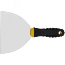 Шпатель, нерж.сталь, черно-желтая прорезин.ручка 6'' (150 мм)
