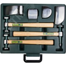 Набор ''INDUSTRIE'' рихтовочный 7 предметов: 3 молотка, 4 правки