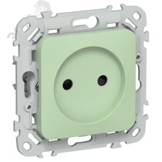FLITE Розетка без заземления с защитными шторками безвинтовое крепление 10А РСш01-1-ФлФ фисташковый IEK