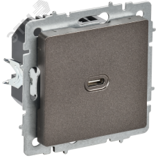 BRITE Розетка USB C 65Вт высокоскоростная зарядка РЮ12-1-БрТБ темная бронза IEK