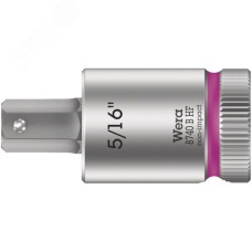 Головка торцевая 8740 B Hex-Plus HF Zyklop со вставкой под внутренний шестигранник DR 3/8 с функцией фиксации крепежа 5/16X38.5 мм