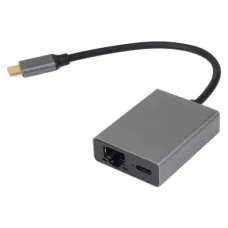 Aдаптер/ Адаптер TypeC--->RJ45+PD 100Вт, Allum Shell, VCOM <CU4591>