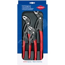 Набор COBRA клещей переставных в ложементе 3 предмета комплектация 8701xx клещи переставные 180 мм 250 мм и 300 мм чёрные обливные рукоятки