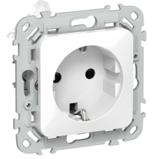 FLITE Розетка с заземлением с защитными шторками 16А РСш11-0-ФлБ белый IEK