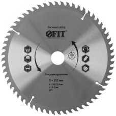 Диск пильный для циркулярных пил по дереву 255x30/25.4x60T