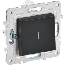 SKANDY Выключатель 1-клавишный с индикацией 10А SK-V07Bl черный IEK