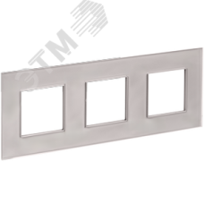 SKANDY Рамка 3-местная SK-F23Sh стекло шампань IEK