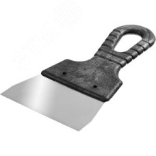 Шпатель нержавеющий, 100 мм, пластиковая ручка