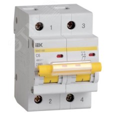 Выключатель автоматический ВА47-100 2P 6А 10кА х-ка C