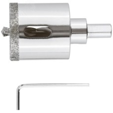 Коронка кольцевая по керамограниту, камню и кафелю алмазная с центровочным сверлом 40х67 мм