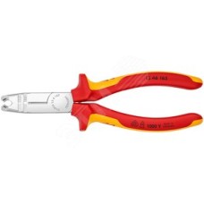 Клещи-стрипперы VDE 1000V для популярных круглых проводов и проводов для сырых помещений (в частности NYM 5х25мм) зачистка: 15-25 мм рез: проволока средней твёрдости 31 мм твёрдая проволока 2 мм кабель 10 мм (16 мм) L-165 мм диэлектрические хромированные 