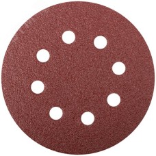 Круги шлифовальные с отверстиями (липучка), алюминий-оксидные, 125 мм, 5 шт Р 60 гибкая -14А
