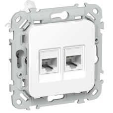 FLITE Розетка 2-местная RJ45/RJ11 категория 6/3 UTP РКТ6/3-2-0-ФлБ белый IEK