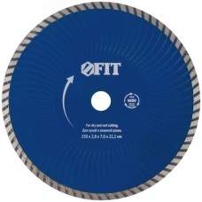 Диск отрезной алмазный ''Турбо-волна'' (сухая и влажная резка) 230х2.8х7х22.2 мм