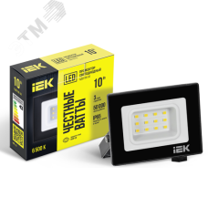 Прожектор СДО 06-10 светодиодный черный IP65 6500K