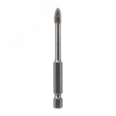 Сверло по стеклу и керамике 6 мм 4 грани шестигранный хвостовик, REXANT