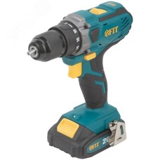 Дрель-Шуруповерт аккумуляторная 20 В, 0-400/1400 об/мин, 40 Нм, 2, Li-Ion 2,0 Ач, 1,25 ч., резиновая накладка, кейс