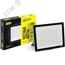 Прожектор СДО 06-200 светодиодный черный IP65 6500K