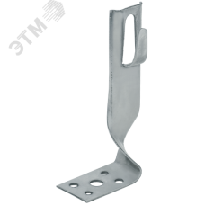 Держатель проводника круглого 6-8 мм угловой скрытый h 70 мм оцинкованная сталь HDZ