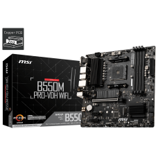 Материнская плата/ MB MSI AMD B550 sAM4, 4xDDR4(128GB), D-SUB/HDMI 2.1/DP, 1xPCIe 4.0x16, 2xPCIe 3.0, 1xLAN, Wi-Fi, BT, 4xSATA 6Gb/s, 2xM.2, 4xUSB 3.2, 2xUSB 2.0, 1xPS/2, mATX